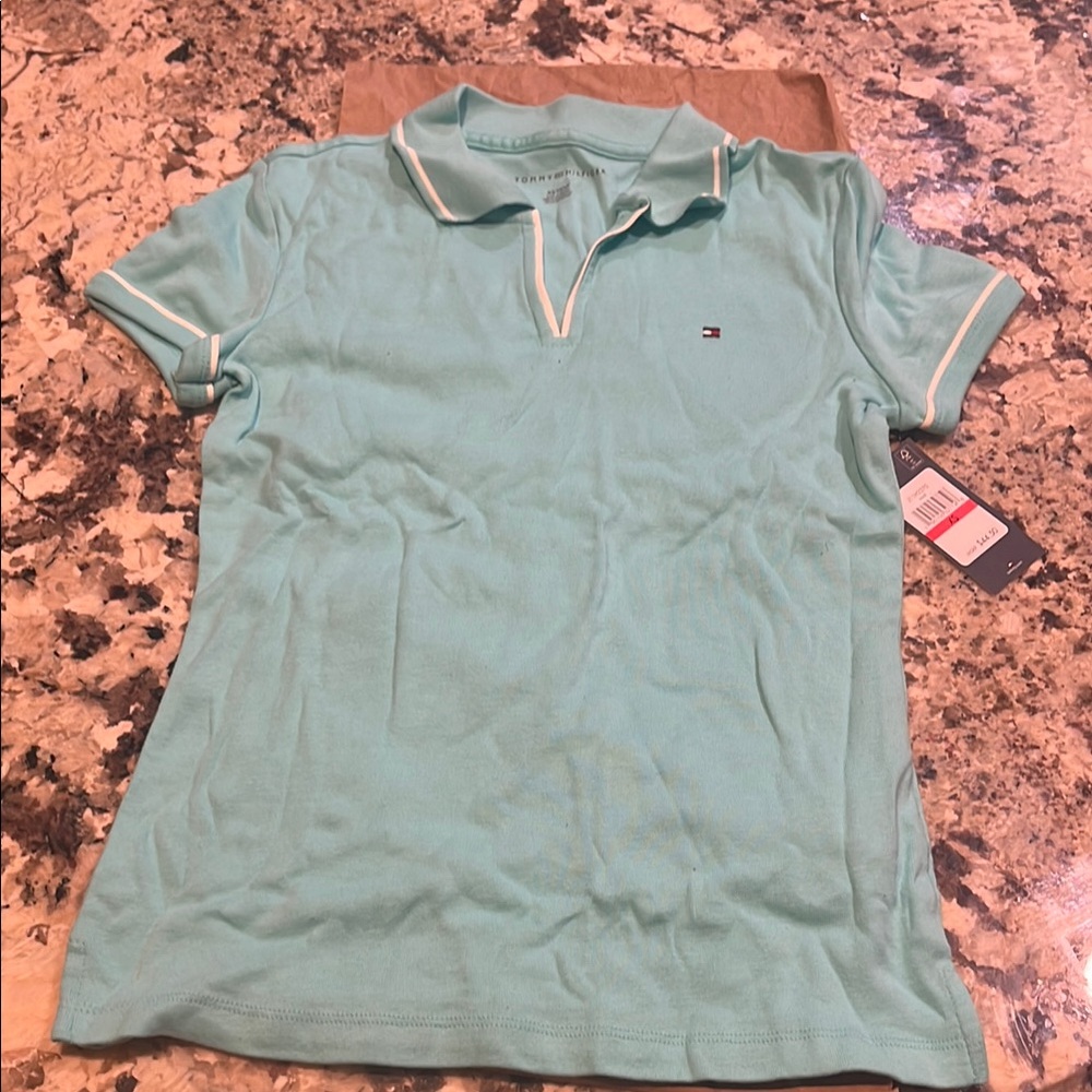 Tommy Hilfiger Green Fitted Polo T-Shirt